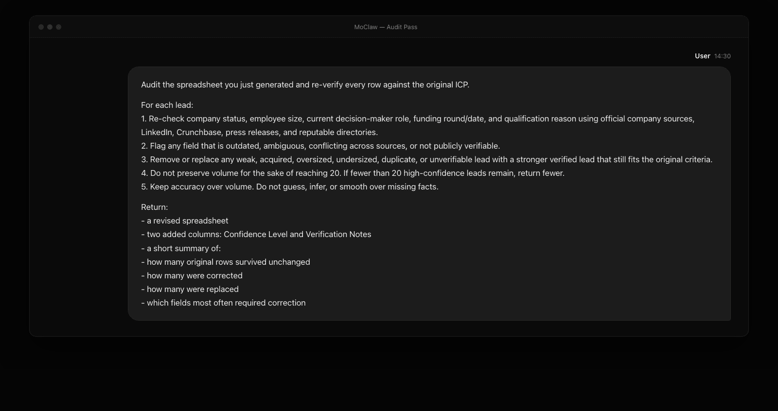 MoClaw audit prompt