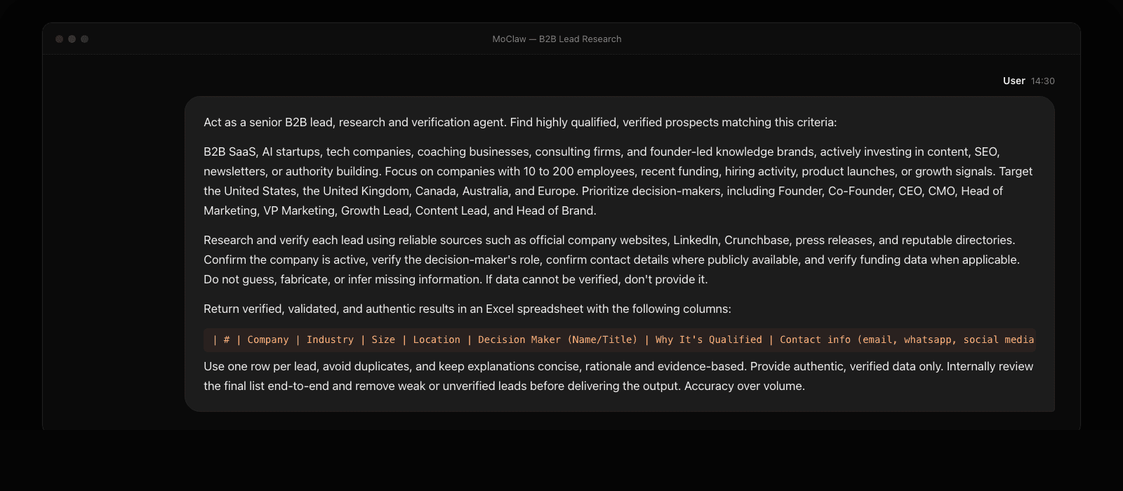 MoClaw lead research prompt